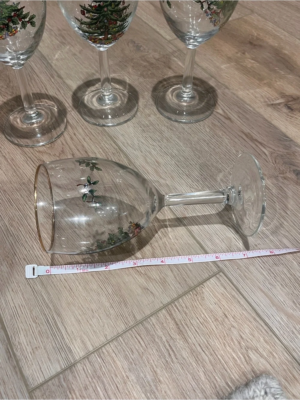 Spode Holiday Christmas Tree Wine Glasses - Set of 4